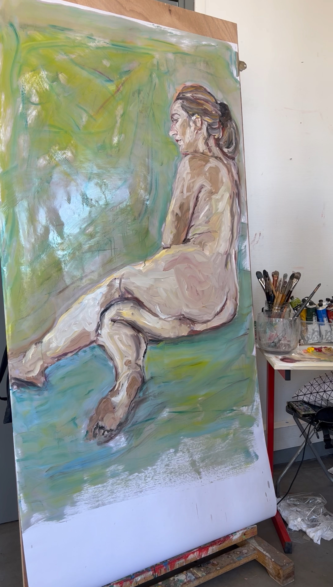 Isabelle Listening to the green - Painted by Fangyou Belleli