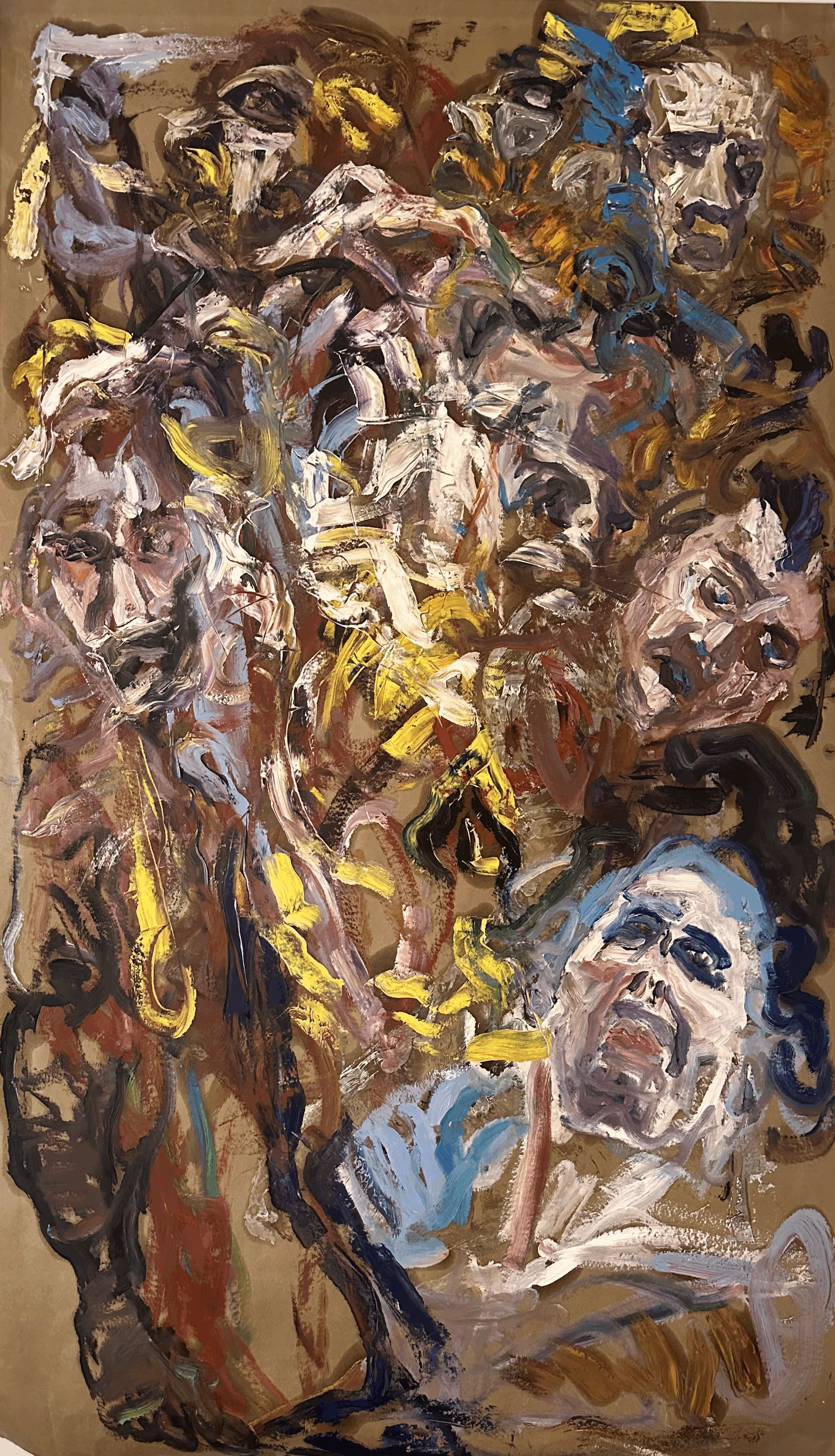 Edouard in 20 mins - Oil on kraft paper, 200 × 120 cm — 2025.04.07.1414