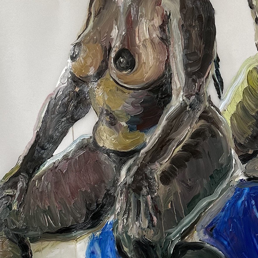 Didie — Twin Flames
Oil on tracing paper, By Fangyou Belleli