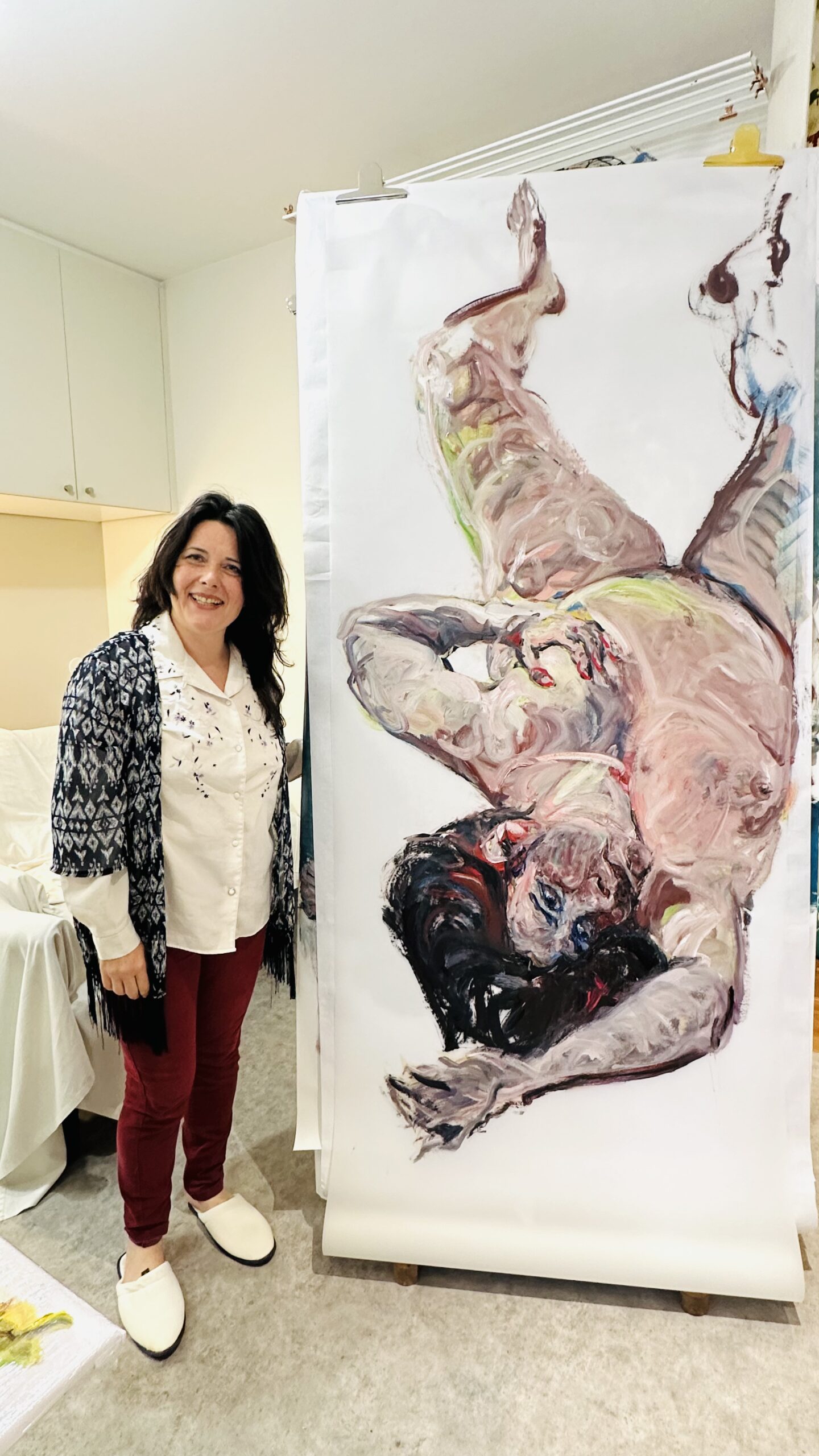 Antonella with her portrait
